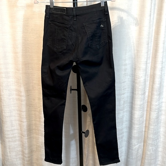 Rag & Bone Size 26 Pre-Owned Black Skinny Stretch Jeans Leg Zipper (0360) - Picture 7 of 11